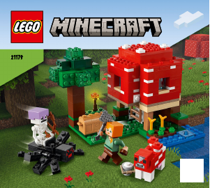 Handleiding Lego set 21179 Minecraft Het paddenstoelenhuis
