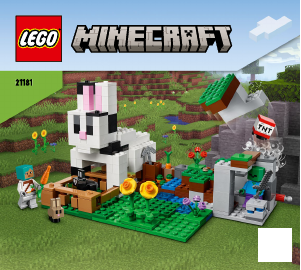 Handleiding Lego set 21181 Minecraft De konijnenhoeve
