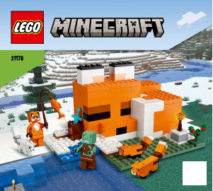 Handleiding Lego set 21178 Minecraft De vossenhut
