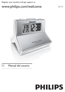 Manual de uso Philips AJ110 Radiodespertador