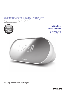 Vadovas Philips AJ2000 Radijo laikrodis su žadintuvu