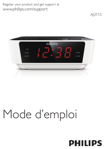 Mode d’emploi Philips AJ3115/12 Radio-réveil