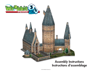 Mode d’emploi Wrebbit Hogwarts - Great Hall Puzzle 3D