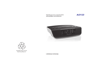 Rokasgrāmata Philips AJ3123 Radio modinātājs