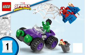 Bruksanvisning Lego set 10782 Super Heroes Hulk mot Rhino – truckstrid