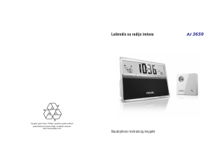 Vadovas Philips AJ3650 Radijo laikrodis su žadintuvu