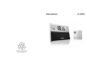 Rokasgrāmata Philips AJ3650 Radio modinātājs
