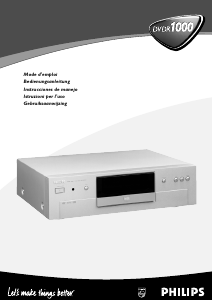 Mode d’emploi Philips DVDR1000 Lecteur DVD