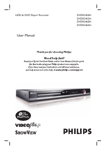 Manual Philips DVDR3452H DVD Player