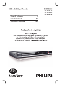 Mode d’emploi Philips DVDR3452H Lecteur DVD