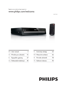 Instrukcja Philips DVP1033 Odtwarzacz DVD