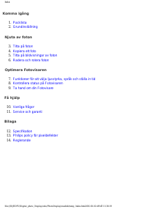 Bruksanvisning Philips 7FF1WD Digital fotoram