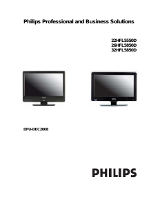 Bedienungsanleitung Philips 26HFL5850D LCD fernseher