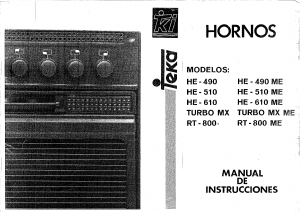 Manual de uso Teka HE 510 ME Horno