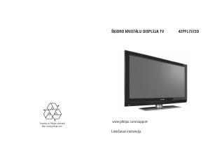Rokasgrāmata Philips 42PFL7572D Šķidro kristālu televizors