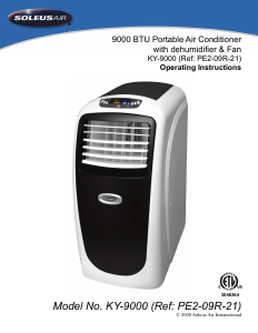 Manual Soleus Air KY-9000 Air Conditioner