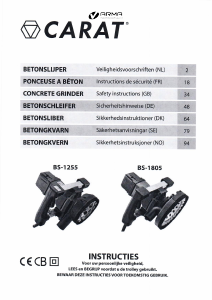 Handleiding Carat BS-1255 Betonschuurmachine