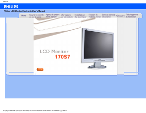 Mode d’emploi Philips 170S7FG Moniteur LCD