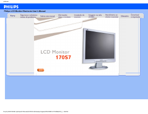 Manual Philips 170S7FG Monitor LCD
