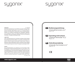 Handleiding Sygonix tx.3 Thermostaat