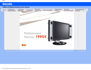 Käyttöohje Philips 190G6 Nestekidenäyttö