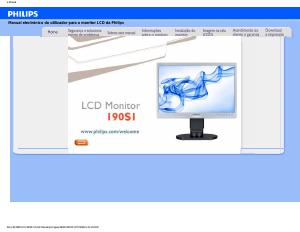 Manual Philips 190S1CS Monitor LCD