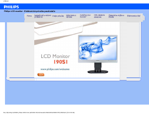 Návod Philips 190S1CS LCD monitor