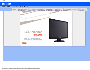 Mode d’emploi Philips 190V9FB Moniteur LCD