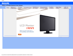 Bruksanvisning Philips 190V9FB LCD skärm