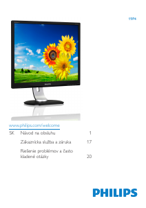 Návod Philips 19P4QYEB LCD monitor