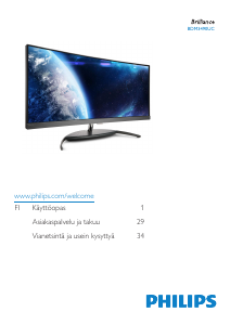 Käyttöohje Philips 19S4 Brilliance Nestekidenäyttö