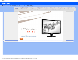 Manuál Philips 201E1SB LCD monitor