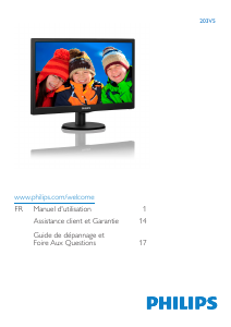 Mode d’emploi Philips 203V5LSB26 Moniteur LCD