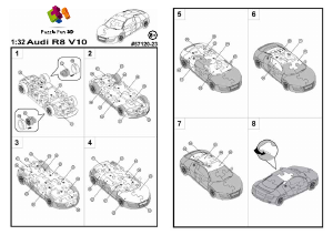 Посібник Puzzle Fun 3D Audi R8 3D-пазл