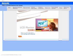 Manual Philips 220X1SW Monitor LCD