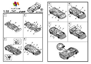 Bedienungsanleitung Puzzle Fun 3D Corvette 3D-Puzzle