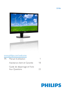 Mode d’emploi Philips 221S6QUMB Moniteur LCD