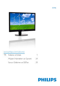 Kullanım kılavuzu Philips 221S6QUMB LCD ekran