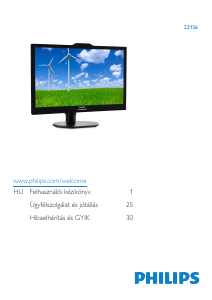 Használati útmutató Philips 221S6QYKMB LCD-monitor
