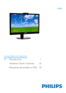 Manuale Philips 221S6QYKMB Monitor LCD
