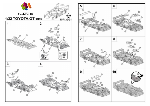 Priručnik Puzzle Fun 3D Toyota 3D puzzle