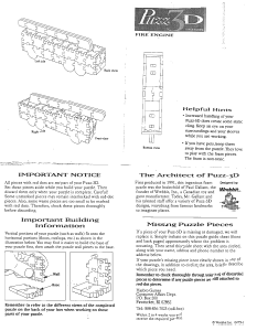 Manual Puzz3D Fire Engine 3D Puzzle