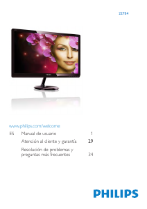 Manual de uso Philips 227E4QHAD Monitor de LCD