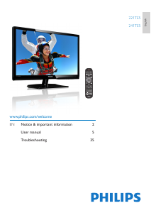 Manual Philips 241TE5LB LCD Monitor