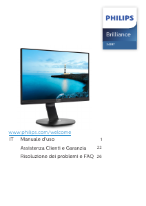 Manuale Philips 242B7QPTEB Monitor LCD