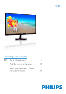 Priručnik Philips 274E5QDAB LCD zaslon