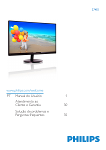 Manual Philips 274E5QDAB Monitor LCD