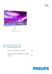 Manuál Philips 275C5QHGSW LCD monitor