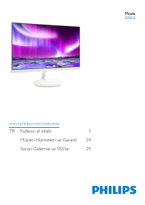 Kullanım kılavuzu Philips 275C5QHGSW LCD ekran