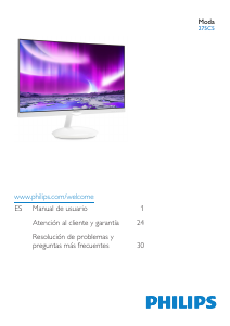 Manual de uso Philips 275C5QHGSW Monitor de LCD